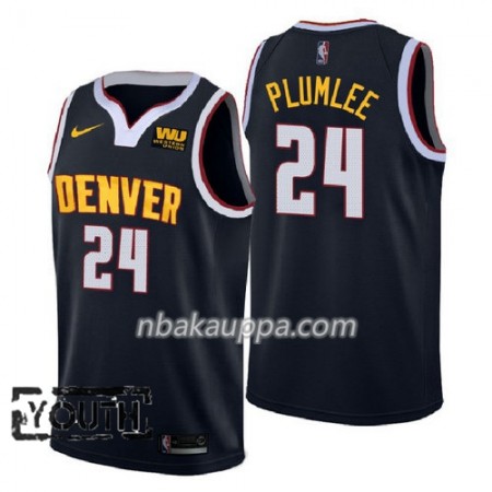 Denver Nuggets Mason Plumlee 24 2018-2019 Nike Navy Pelipaidat Swingman - Lasten